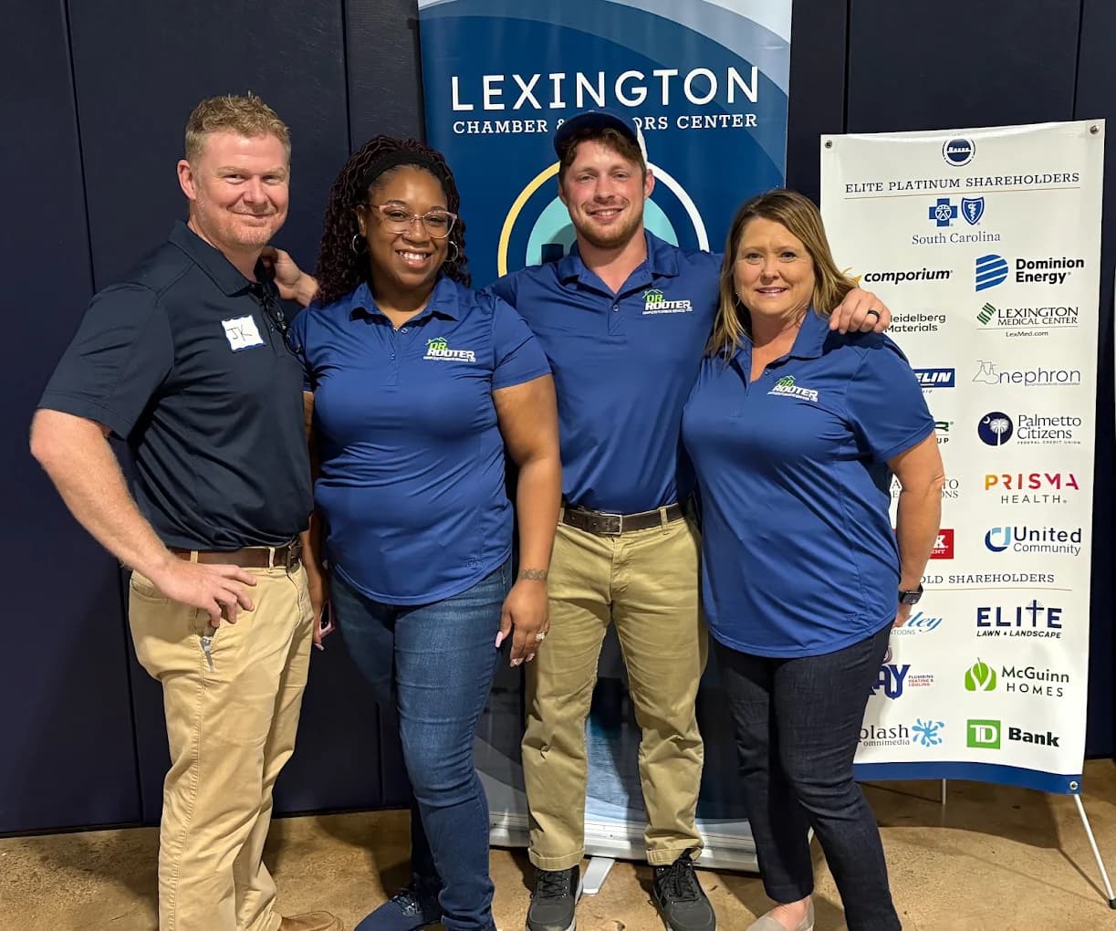 The Dr Rooter team at a Lexington Chamber of Commerce event